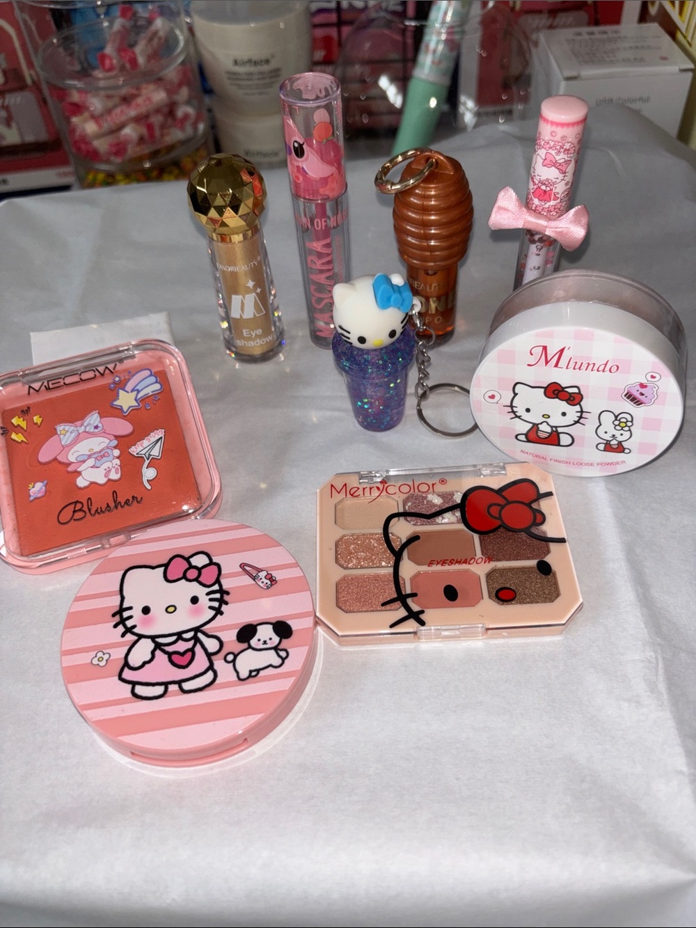 Sanrio Pink Hello Kitty Lip Gloss & Makeup Set